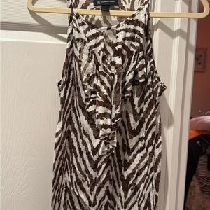 INC Zebra Print Sleeveless Top